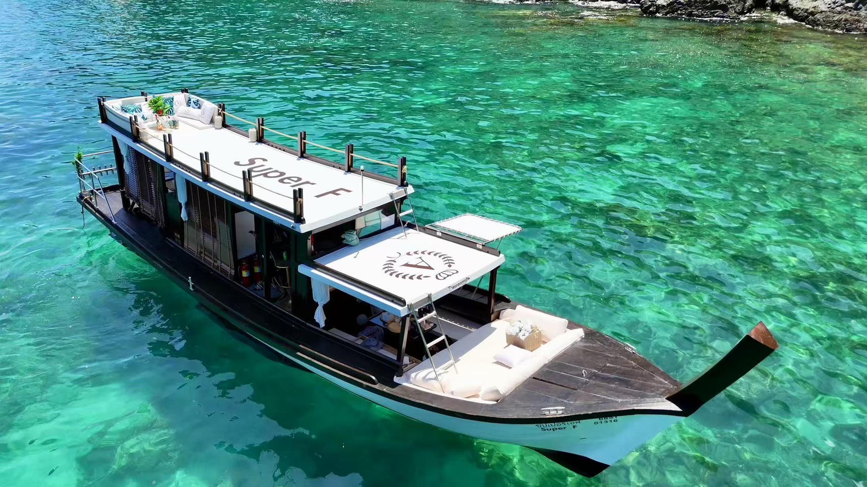 SUPER F PRIVATE  FULLDAY  PREMIUM LEISURE FISHING BOAT  CORAL + RAYA+SNORKELING+PANWA CAPE SUNSET