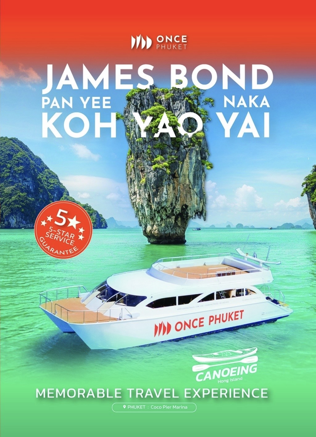ПХУКЕТ : ДЖЕЙМС БОНД- ПАН ЙИ-НАКА-КО ЯО ЯЙ  КАТАМАРАН ДЛЯ ЯХТЫ  (РУССКИЙ)