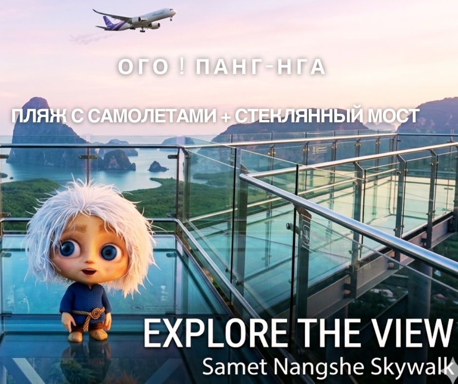 ПХУКЕТ: АВАТАР  ! ПАНГ-НГА  ПЛЯЖ С САМОЛЕТАМИ + СТЕКЛЯННЫЙ МОСТ (ПОНЕДЕЛНИК•СРЕДА•ПЯТНИЦА)
